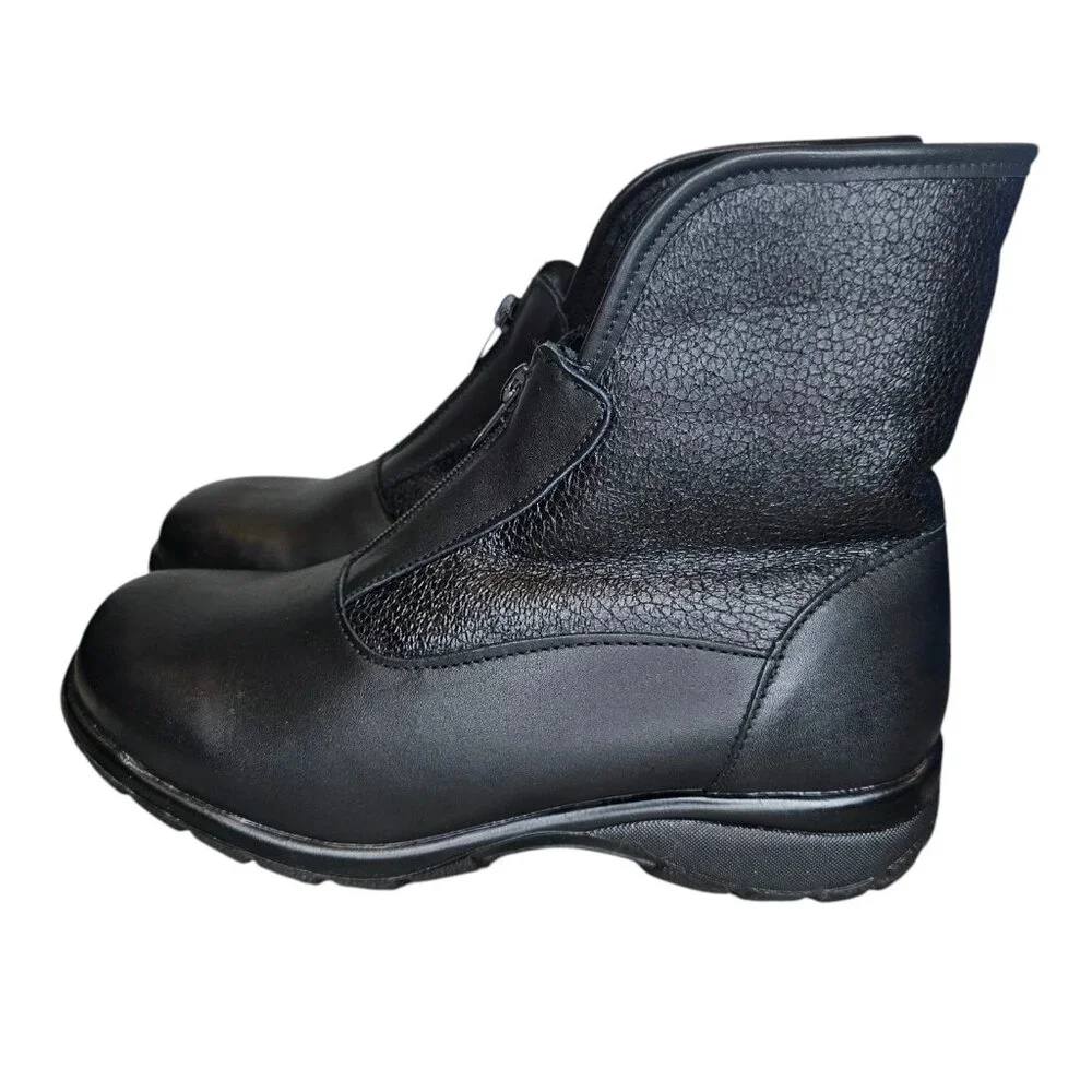 Toe Warmers Canada Womens‎ Black Boots Waterproof Faux Fur Lined Foldover Sz 9